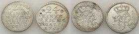 Germany
WORLD COINS / NIEMCY / GERMANY / DEUTSCHLAND

Germany/ Deutschland, Preuen. 1/24 Talar (Thaler) 1753, set 2 coins 

Monety bez znaku menn...
