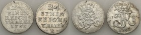 Germany
WORLD COINS / NIEMCY / GERMANY / DEUTSCHLAND

Germany/ Deutschland, Preuen. 1/24 Talar (Thaler) 1751 B, 1753 F, set 2 coins 

Mennice B -...