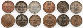 Germany
WORLD COINS / NIEMCY / GERMANY / DEUTSCHLAND

Germany/ Deutschland, Sachsen i Preuen. 4-5 fenig 1808-1871, set 6 coins 

Ładne egzemplarz...