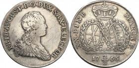 Germany
WORLD COINS / NIEMCY / GERMANY / DEUTSCHLAND

Germany/ Deutschland, Sachsen. Friedrich August III. Gulden (2/3 Talar (Thaler)) 1765 EDC, Dr...
