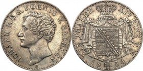 Germany
WORLD COINS / NIEMCY / GERMANY / DEUTSCHLAND

Germany/ Deutschland, Sachsen. Jan V (1854-1873). Talar (Thaler) 1854 F, Drezno 

Patyna, r...