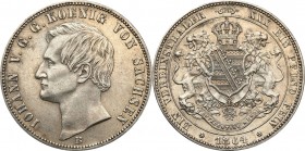 Germany
WORLD COINS / NIEMCY / GERMANY / DEUTSCHLAND

Germany/ Deutschland, Sachsen. Jan V (1854-1873). Talar (Thaler) (Vereinstaler) 1864 B, Drezn...