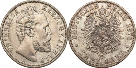 Germany
WORLD COINS / NIEMCY / GERMANY / DEUTSCHLAND

Germany/ Deutschland, Anhalt. 2 mark 1876 A, Berlin - RARE 

Bardzo rzadka dwumarkówka w pr...