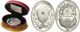 Niue
Niue. 2 dollar 2011 Faberge Egg 

Produkt Mennicy w Warszawie. Oryginalne pudełko icertyfikat.Menniczy stan zachowania.

Details: 56,56 g Ag...