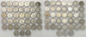 Switzerland
Szwajcaria. Franc. 1876-1967, set 38 coins 

Zbiór 38 franków szwajcarskich z różnych lat. Każdy rocznik inny, monety w różnym stanie z...