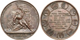 Switzerland
Switzerland, Basel. Medal 1844 A. Bovy - for Federal Free Fire, bronze 

Aw.: Upadły wojownik z podniesioną flagąRw.: Napis poziomy w 9...