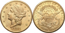 USA (United States of America)
USA. 20 dollars 1882 CC, Carson City - RARE 

Moneta z mennicy Carson City bijącej monety w znacznie mniejszych nakł...