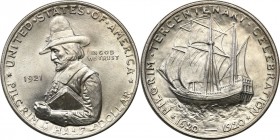 USA (United States of America)
USA. 50 cents 1921 Pilgrim Tercentenary 

Pięknie zachowana moneta.Red Book str 283; KM147.2

Details: 12,57 g Ag ...