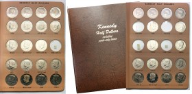 USA (United States of America)
USA. Klaser with coins 50 cents 1964-2012, Kennedy Half Dollars - set 127 pieces, silver and copper nickel 

Klaser ...