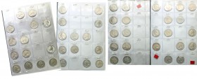 USA (United States of America)
USA. Clasper with 1/4 dollara coins 1897-1998, set 105 pieces, silver and copper, nickel 

Zestaw skompletowany prze...