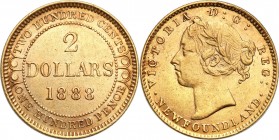Great Britain
Nowa Fundlandia - Victoria, 2 dollar 1888 

Bardzo ładnie zachowanie.Friedberg 1 (Nowa Funlandia)

Details: 3,31 g Au .917. 
Condi...