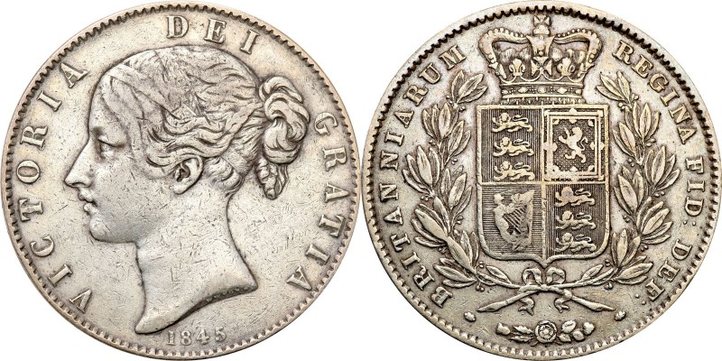 Great Britain
Wielka Brytania, Victoria. 1 crown (Kronen) 1845 

Patyna.Seaby...