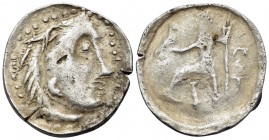 CELTIC, Lower Danube. Uncertain tribe. 2nd-1st centuries BC. Drachm (Silver, 20 mm, 3.42 g, 12 h), Imitating Alexander III. Head of Herakles to right,...