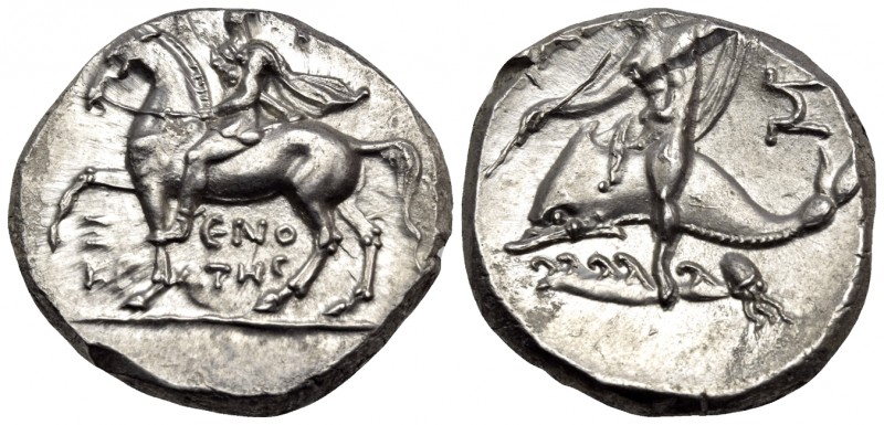 CALABRIA. Tarentum. Circa 240-228 BC. Didrachm or nomos (Silver, 19 mm, 6.36 g, ...