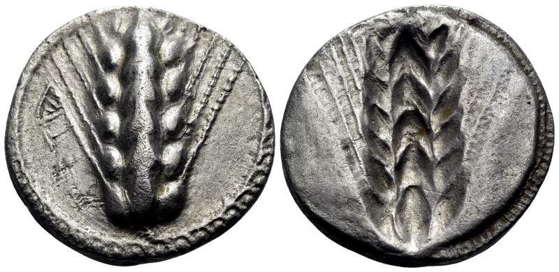 LUCANIA. Metapontion. Circa 470-440 BC. Stater (Silver, 21 mm, 7.27 g, 12 h). ME...
