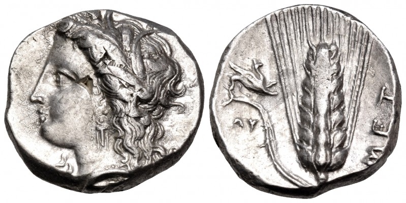 LUCANIA. Metapontum. Circa 330-290 BC. Nomos or Didrachm (Silver, 19.5 mm, 7.85 ...