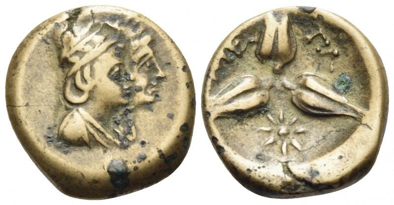 LUCANIA. Metapontion. Circa 300-250 BC. Chalkous (Bronze, 14 mm, 2.38 g, 1 h). D...
