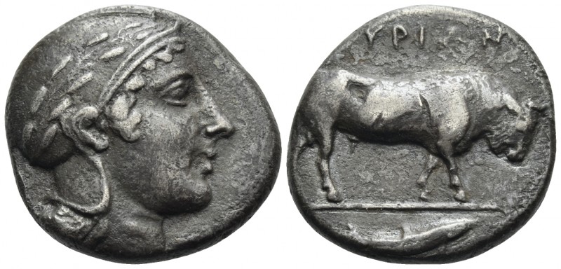 LUCANIA. Thourioi. Circa 443-400 BC. Stater (Silver, 19 mm, 7.57 g, 12 h). Head ...