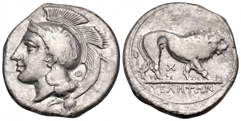 LUCANIA. Velia. Circa 340-334 BC. Nomos or Didrachm (Silver, 22.5 mm, 7.47 g, 10...