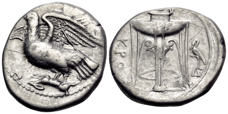 BRUTTIUM. Kroton. Circa 350-300 BC. Nomos (Silver, 22.5 mm, 7.66 g, 3 h). Eagle ...