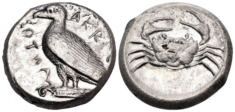 SICILY. Akragas. Circa 465/4-446 BC. Tetradrachm (Silver, 23.5 mm, 17.06 g, 3 h)...