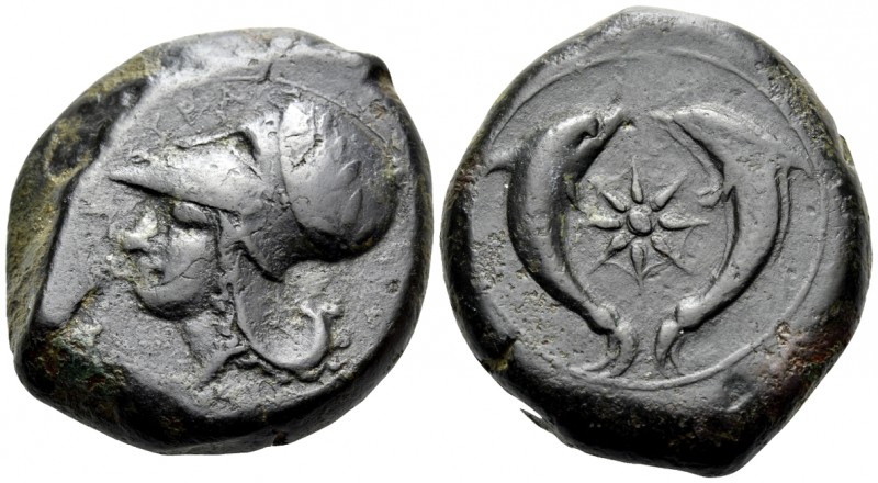 SICILY. Syracuse. Dionysios I, 405-367 BC. Drachm (Bronze, 32 mm, 32.59 g, 10 h)...