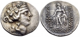 ISLANDS OFF THRACE, Thasos. Circa 148-90/80 BC. Tetradrachm (Silver, 32.5 mm, 16.86 g, 11 h). Head of youthful Dionysos to right, wearing ivy wreath. ...