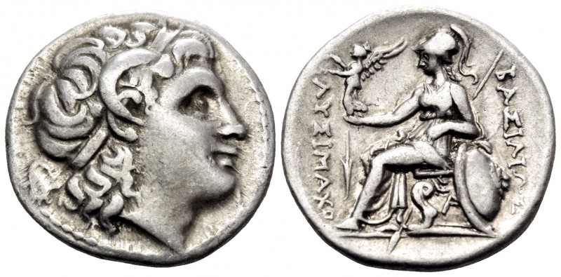 KINGS OF THRACE. Lysimachos, 305-281 BC. Drachm (Silver, 18 mm, 4.20 g, 11 h), E...