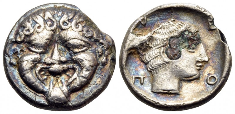 MACEDON. Neapolis. Circa 424-350 BC. Hemidrachm (Silver plated bronze, 14 mm, 1....