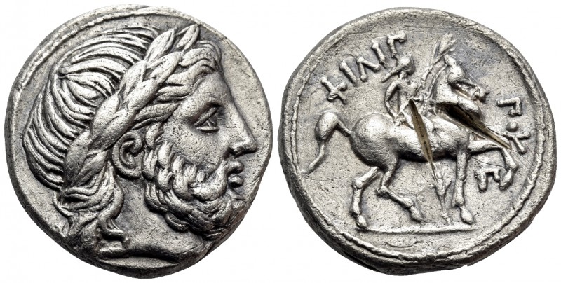 KINGS OF MACEDON. Philip II, 359-336 BC. Tetradrachm (Silver, 24 mm, 14.12 g, 1 ...