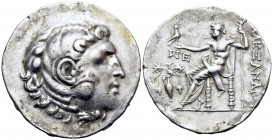 KINGS OF MACEDON. Alexander III ‘the Great’, 336-323 BC. Tetradrachm (Silver, 32 mm, 16.41 g, 12 h), posthumous issue, Temnos, circa 188-170. Head of ...