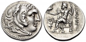 KINGS OF MACEDON. Alexander III ‘the Great’, 336-323 BC. Drachm (Silver, 20.5 mm, 4.21 g, 1 h), Chios, circa 290-275. Head of Herakles to right, weari...