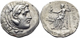 KINGS OF MACEDON. Alexander III ‘the Great’, 336-323 BC. Tetradrachm (Silver, 32 mm, 16.63 g, 11 h), Alabanda, local year 1 = 174-173. Head of Herakle...