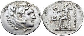 KINGS OF MACEDON. Alexander III ‘the Great’, 336-323 BC. Tetradrachm (Silver, 33 mm, 16.53 g, 12 h), Alabanda, local year 4 = 166/5. Head of Herakles ...