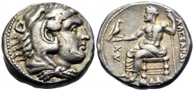 KINGS OF MACEDON. Alexander III ‘the Great’, 336-323 BC. Tetradrachm (Silver, 24 mm, 17.20 g, 11 h), Damascus, c. 330-320. Head of Herakles to right, ...