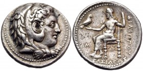 KINGS OF MACEDON. Philip III Arrhidaios, 323-317 BC. Tetradrachm (Silver, 26.5 mm, 17.14 g, 3 h), Babylon, circa 323-318/7. Head of Herakles to right,...