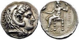 KINGS OF MACEDON. Philip III Arrhidaios, 323-317 BC. Tetradrachm (Silver, 27 mm, 17.13 g, 12 h), Babylon. Head of youthful Herakles in lion's skin hea...