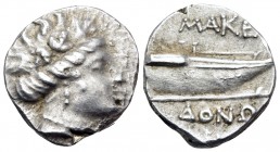 KINGS OF MACEDON. Time of Philip V and Perseus, 187-168 BC. Tetrobol (Silver, 15 mm, 2.16 g, 12 h), Amphipolis. Head of nymph to right. Rev. MAKE-ΔONΩ...