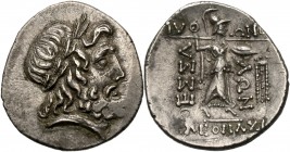 THESSALY, Thessalian League. Circa 196-27 BC. Stater (Silver, 23 mm, 6.69 g, 1 h), struck under the magistrates Python and Kleomachides, mid to late 1...