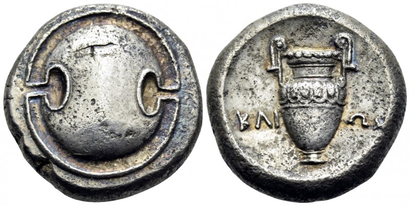 BOEOTIA. Thebes. Circa 395-338 BC. Stater (Silver, 20 mm, 11.92 g), struck under...