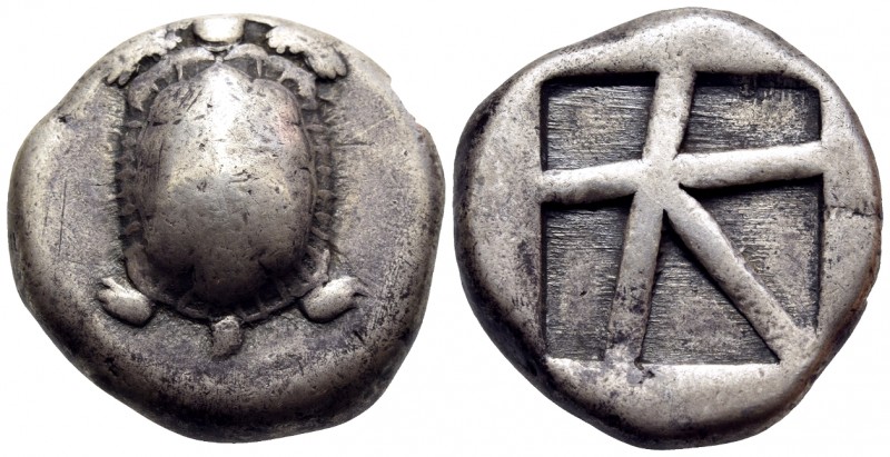 ISLANDS OFF ATTICA, Aegina. Circa 445/4-430 BC. Stater (Silver, 20 mm, 11.73 g)....