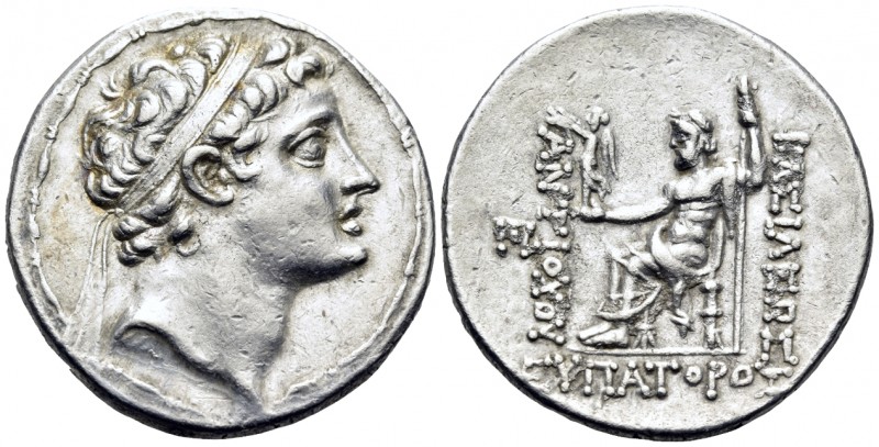 SELEUKID KINGS OF SYRIA. Antiochos V Eupator, 164-162 BC. Tetradrachm (Silver, 3...