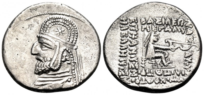 KINGS OF PARTHIA. Mithradates III, circa 87-79 BC. Drachm (Silver, 19 mm, 3.89 g...