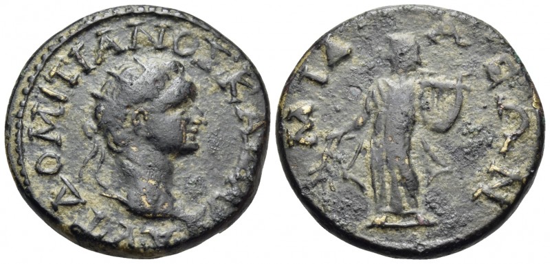 PHRYGIA. Midaeum. Domitian, 81-96. Assarion (Bronze, 21 mm, 6.48 g, 6 h). ΑΥΤ ΔΟ...