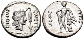 Q. Caecilius Metellus Pius Scipio and Eppius, 47-spring 46 BC. Plated Denarius (Silver, 18 mm, 3.79 g, 11 h), military mint traveling with Scipio in A...