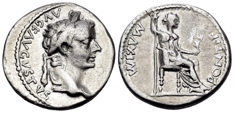 Tiberius, 14-37. Denarius (Silver, 17.5 mm, 3.65 g, 8 h), "Tribute Penny" type, ...