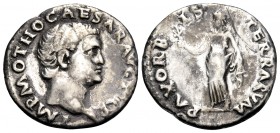 Otho, 69. Denarius (Silver, 18 mm, 3.02 g, 6 h), Rome, 15 January - 9 March 69. IMP M OTHO CAESAR AVG TR P Bare head of Otho to right. Rev. PAX ORB-IS...