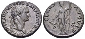 Domitian, as Caesar, 69-81. Dupondius (Orichalcum, 26 mm, 12.25 g, 7 h), Rome, 80-81. CAES DIVI AVG VESP F DOMITIAN COS VII Laureate head of Domitian ...