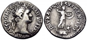 Domitian, 81-96. Denarius (Silver, 19.5 mm, 3.15 g, 6 h), Rome, 94. IMP CAES DOMIT AVG GERM P M TR P XIII Laureate head of Domitian to right. Rev. IMP...