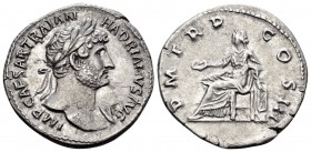 Hadrian, 117-138. Denarius (Silver, 19 mm, 3.05 g, 6 h), Rome, 119-circa mid 120. IMP CAESAR TRAIAN HADRIANVS AVG Laureate bust of Hadrian to right, w...